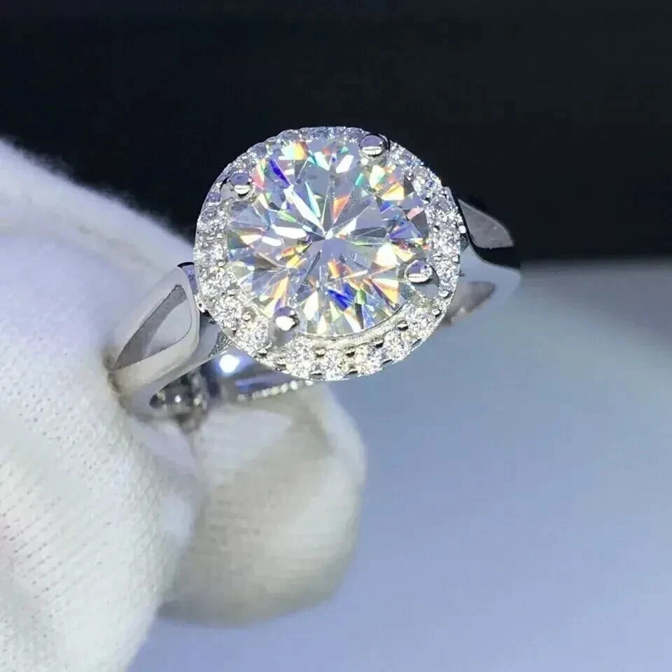 2.00Ct Round Cut Lab-Created Diamond Engagement Ring 14k White Gold Plated