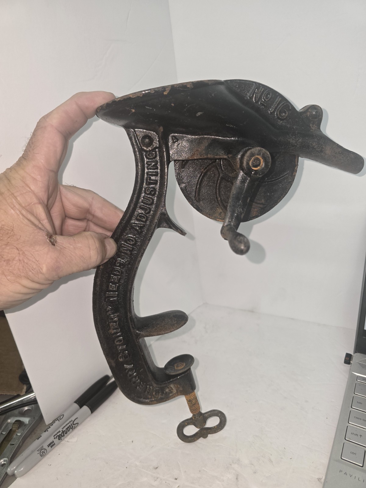 Antique Enterprise MFG Cherry Stoner No. 16. Philadelphia USA still rotates(561)