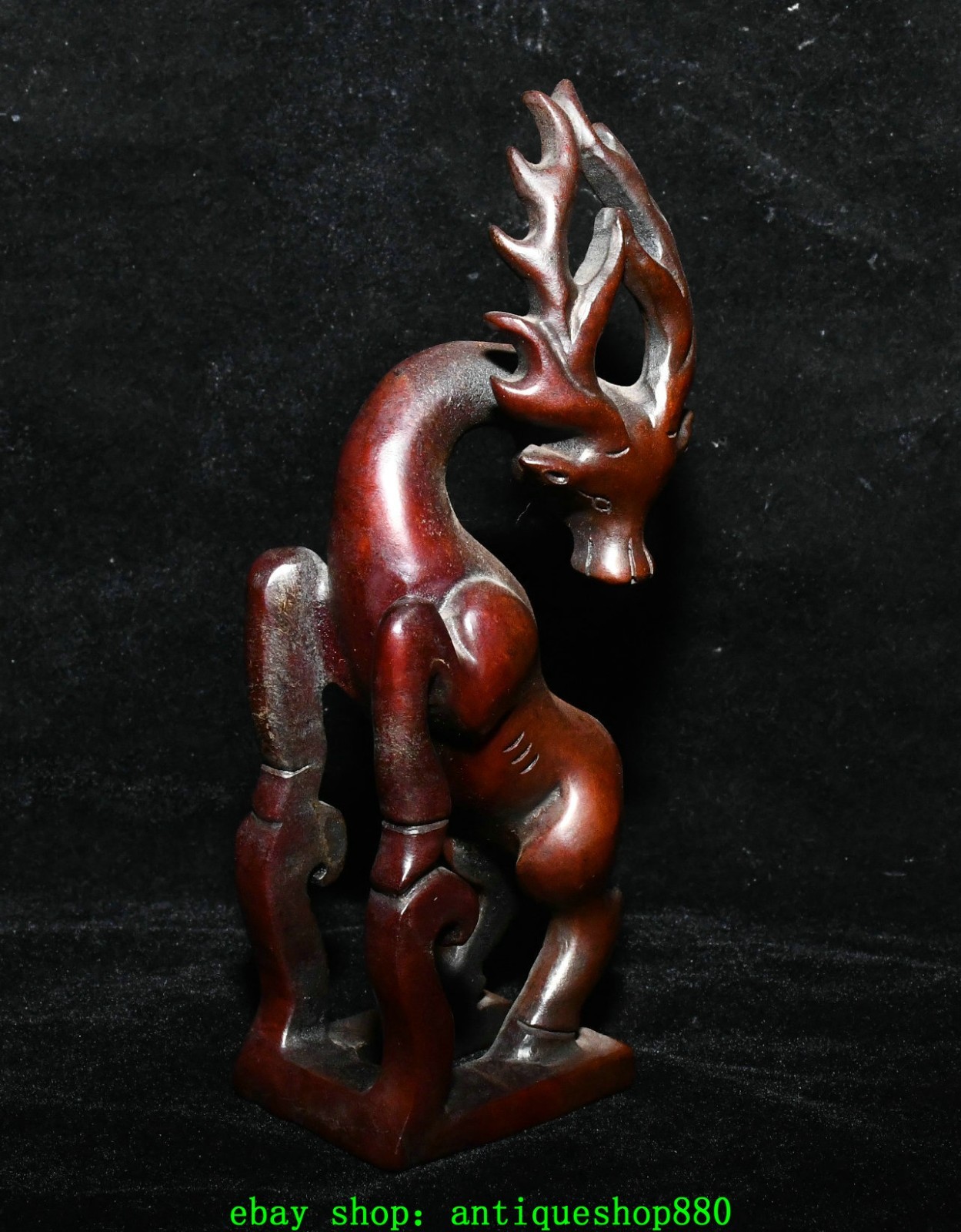 5.9”Old Chinese Dynasty Jade Carved Fengshui Deer Animal Statue Sculpture