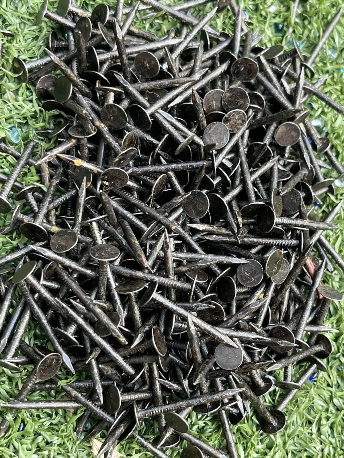 1.25” Vintage Steel Cut Nails Flat Head 1 lb 2 oz Lot Approx 200+