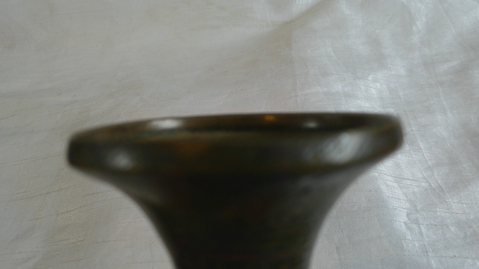 Vintage Antique Engraved Pattern Indian Brass Vase Old Leaves Flowers Intricate