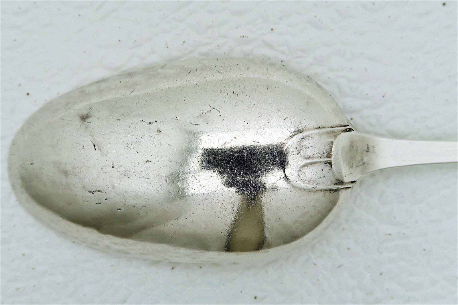 Early Coin Silver Table Spoon with Marks Engraved Date 1785