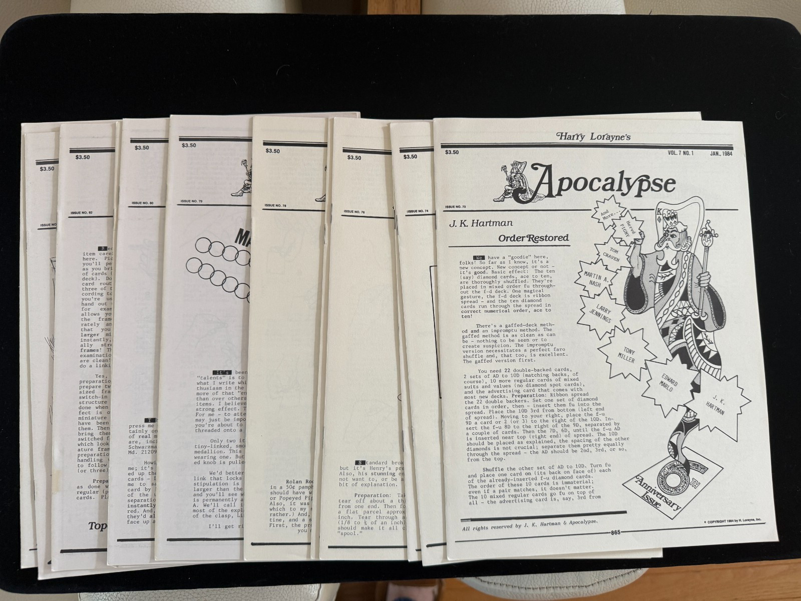 Harry Lorayne’s Apocalypse Complete Year 1984 Magic Publication