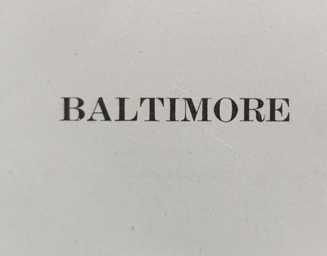 Vintage 1901 BALTIMORE MARYLAND Map 14″x11″ Old Antique Original ORIOLE PARK IV