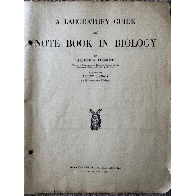 1925 A Laboratory Guide and Note Book in Biology Arthur G Clement Antique Book