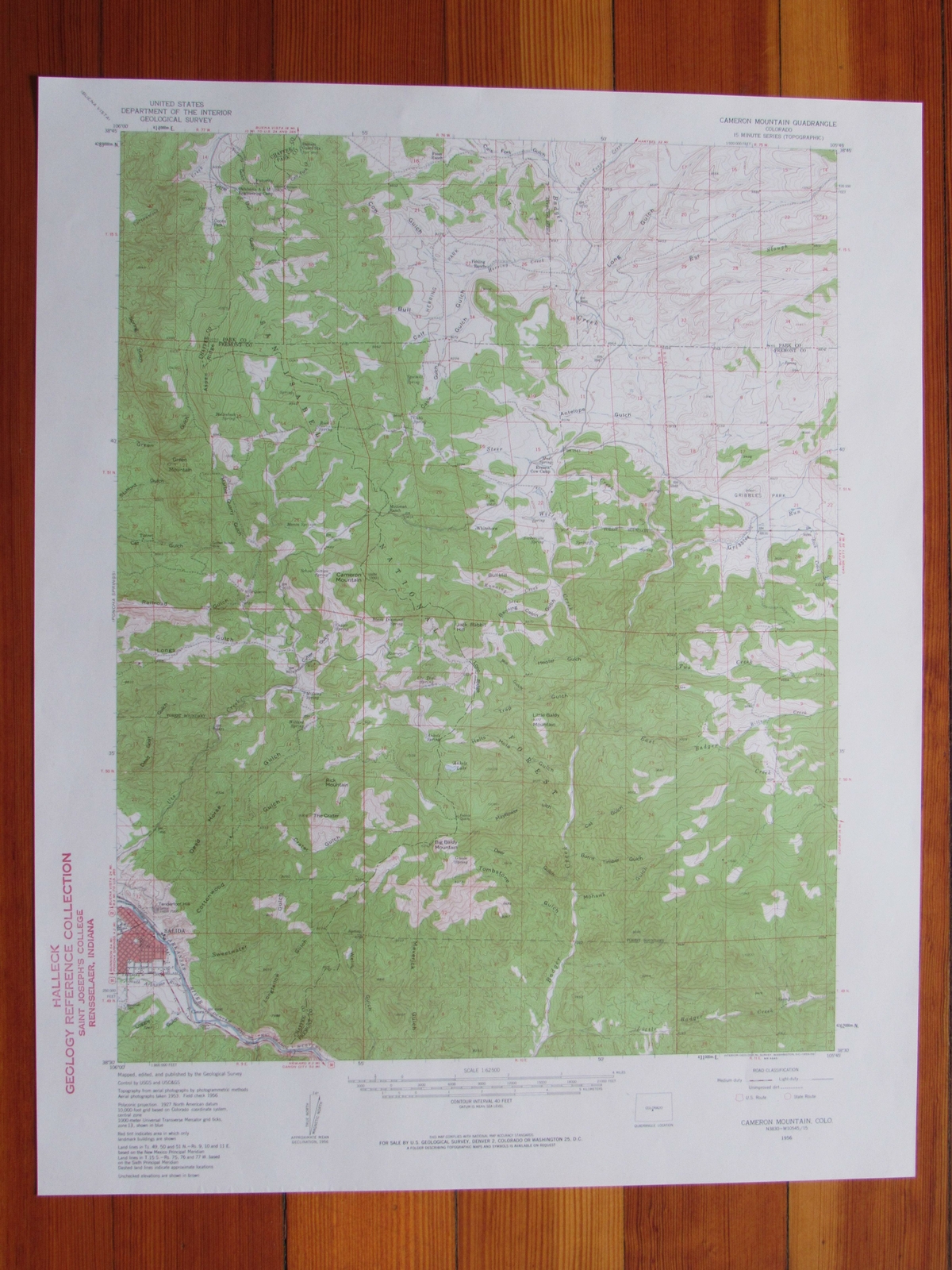 Cameron Mountain Colorado 1959 Original Vintage USGS Topo Map