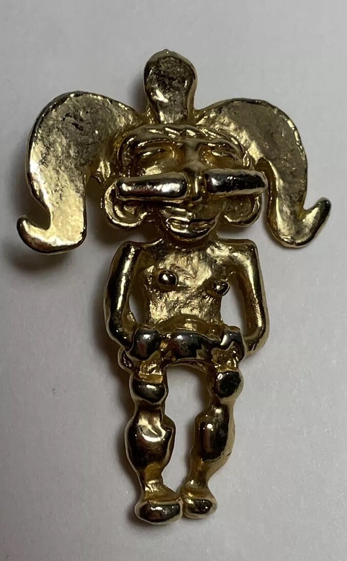 Mayan Pendant Gold Plated Quimbaya Tairona Culture Inspired Pre Columbian Repo