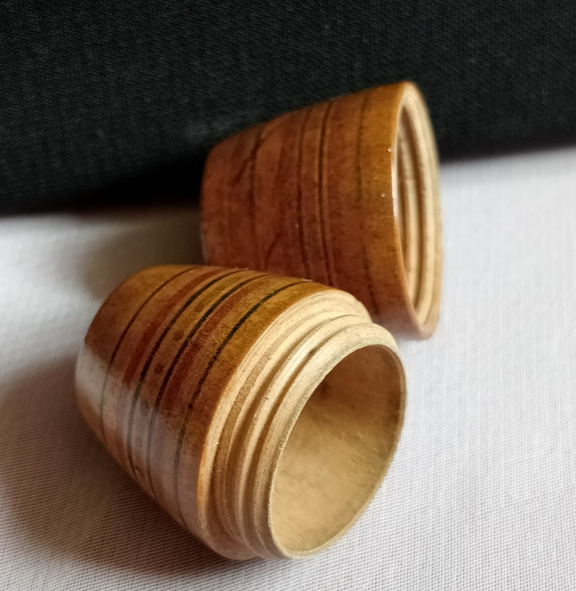 19th Century Tunbridge Ware Whitewood Trifle Thimble Case Miniature Barrel