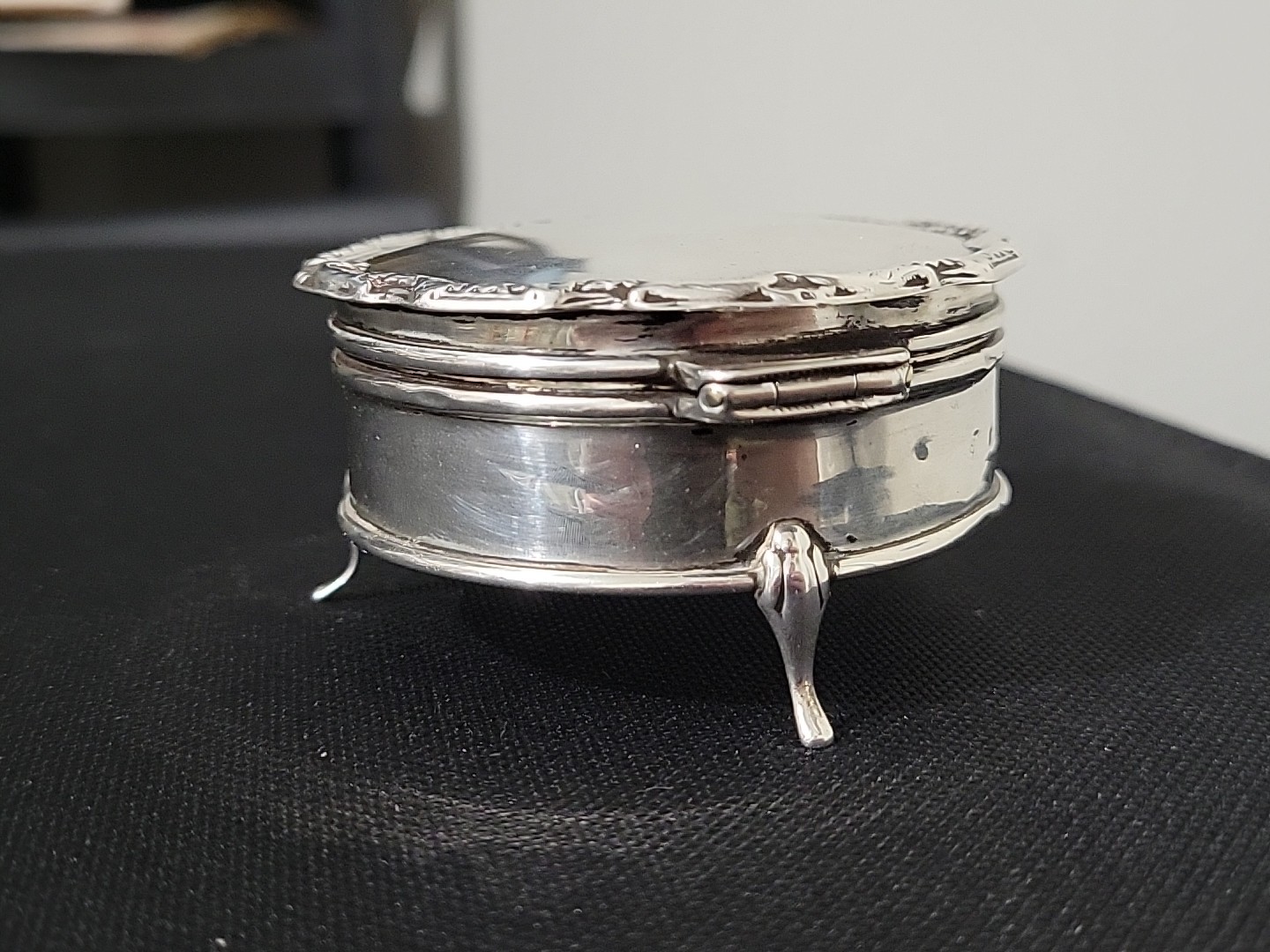 Antique 1858 Sterling Silver Dressing Jewellery Box Adie Bros Birmingham 84.9g