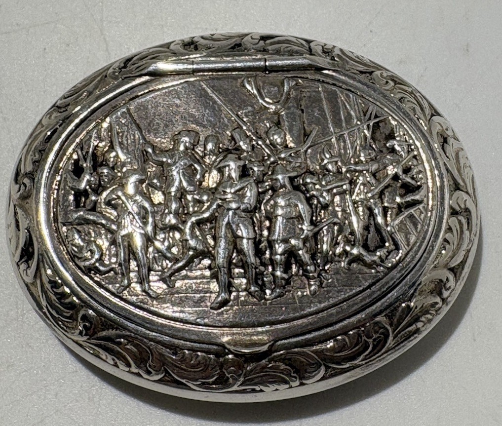 vintage dutch silver pill box
