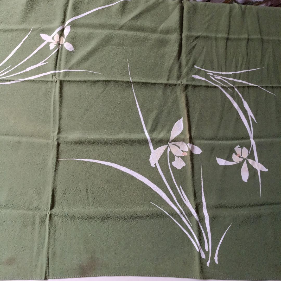Matcha Brown Floral Furoshiki 27.5in Square Crepestyle Wrap