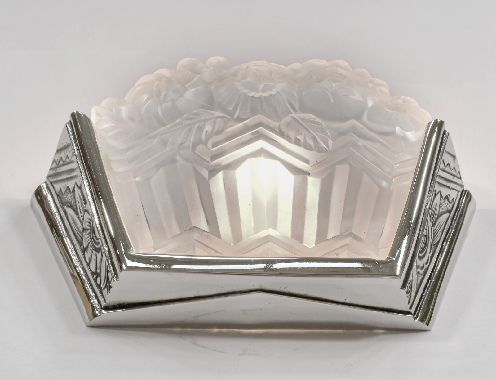 PAIR 1930 FRENCH ART DECO WALL SCONCES BY NOVERDY ….. lights muller era france