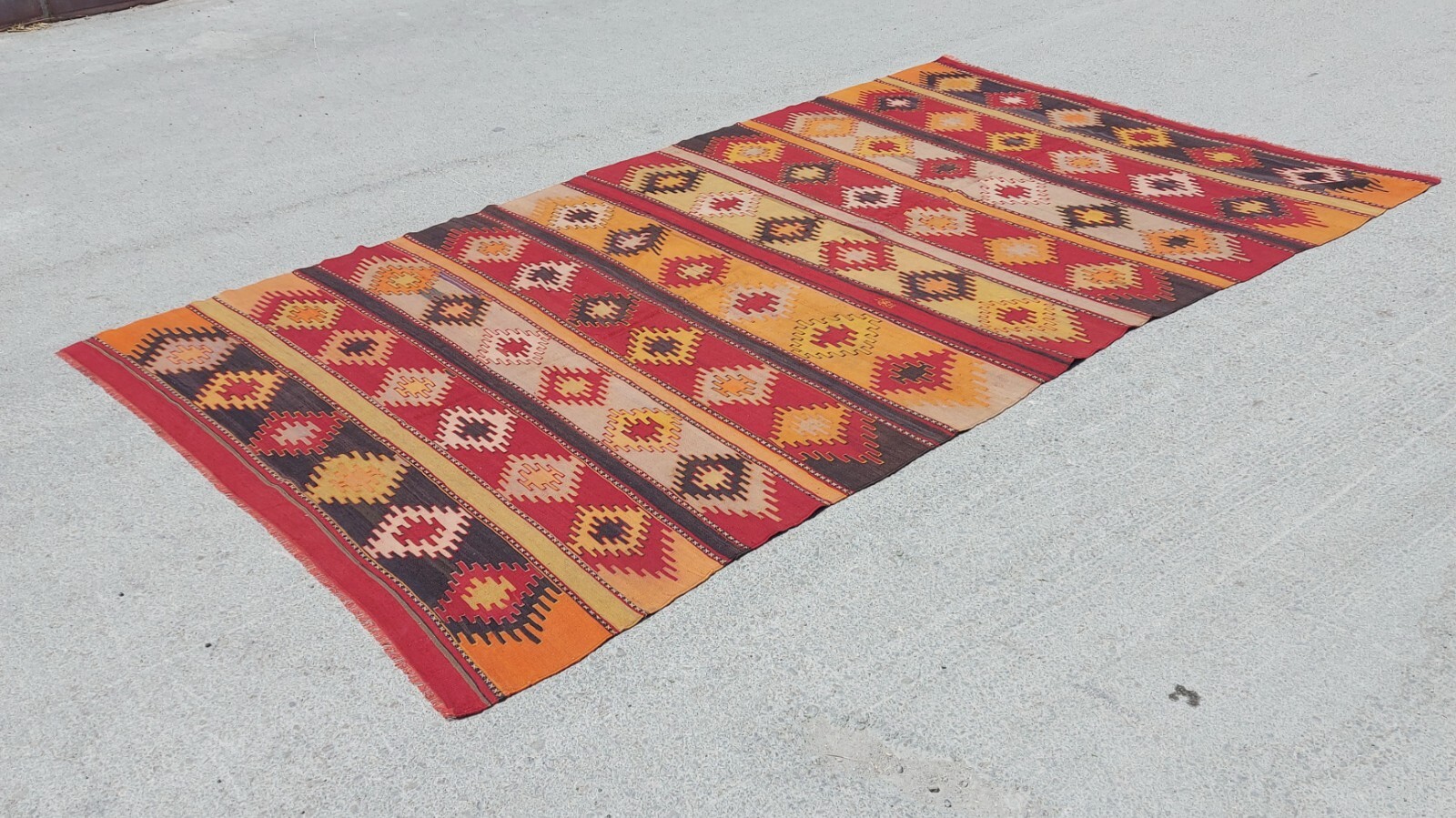 7X12 Antique Rug American Vintage Rug Natural Hand Wool Rug Large Oushak Rug