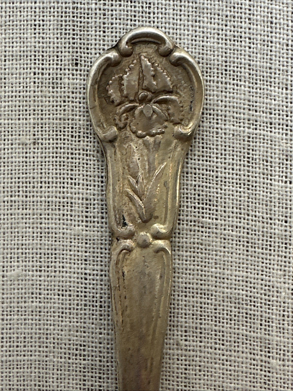 Franklin Mint Sterling Silver State Flower Salt Spoon-Tennessee