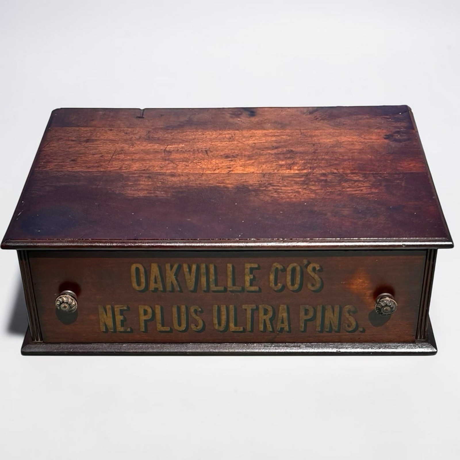 Antique Oakville Ultra Pins Sewing Spool Cabinet Mercantile Store Display Case