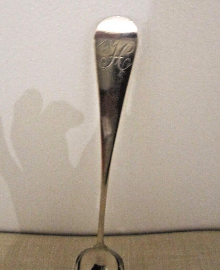 Antique H Mono Sterling Silver Stuffing Spoon Hallmark 1811 Wallis Haynes LONDON