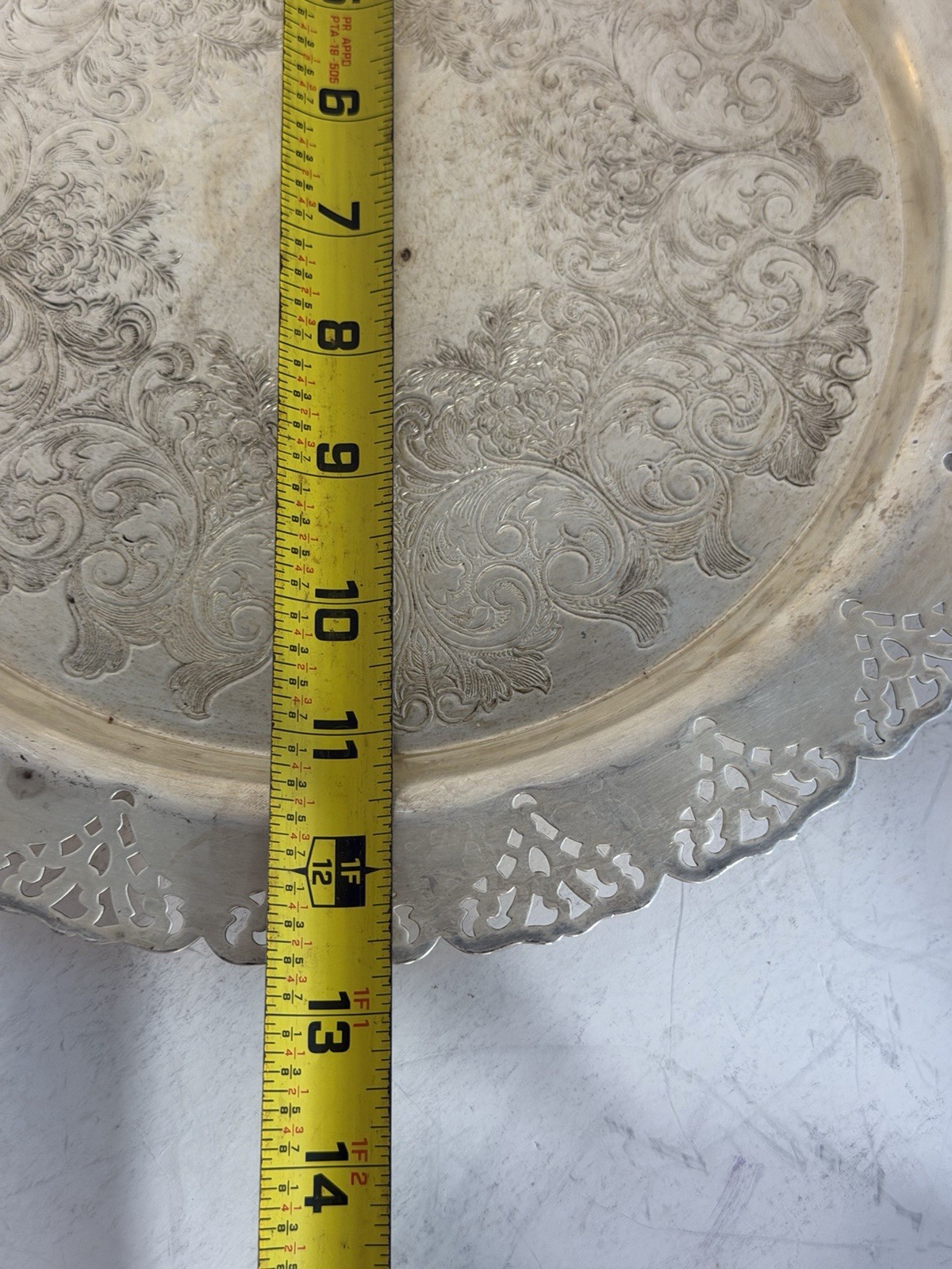 Vintage Silverplate Tea Set Serving Tray Creamer Sugar Bowl Wallace Keystone #51