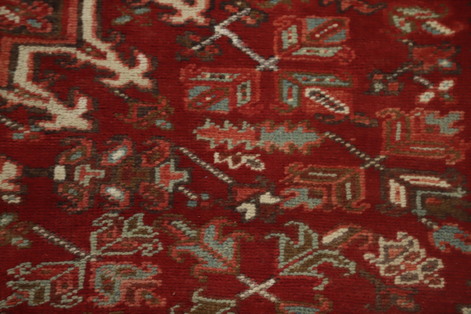 Tribal Geometric Traditional Vegetable Dye Wool Vintage Hand-made Area Rug 8×11