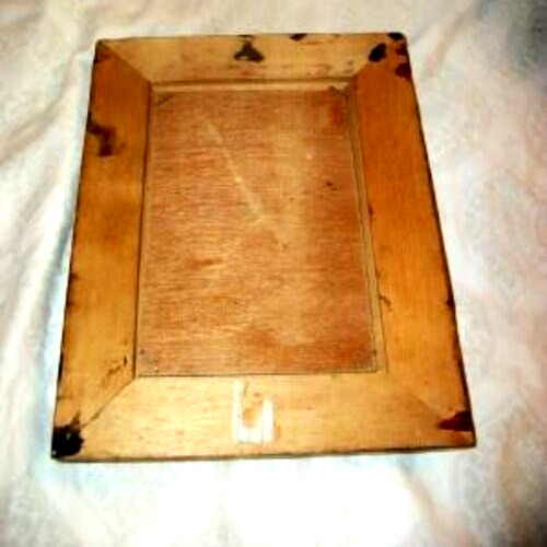 Miniature Oil Painting Floral J Brioni Listed Artist Mid Century Carved Wood MCM