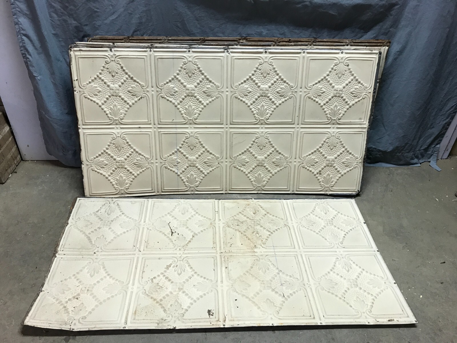 100 Sq Feet Salvaged Antique Vintage Tin Metal Ceiling Decorative Old 164-24B