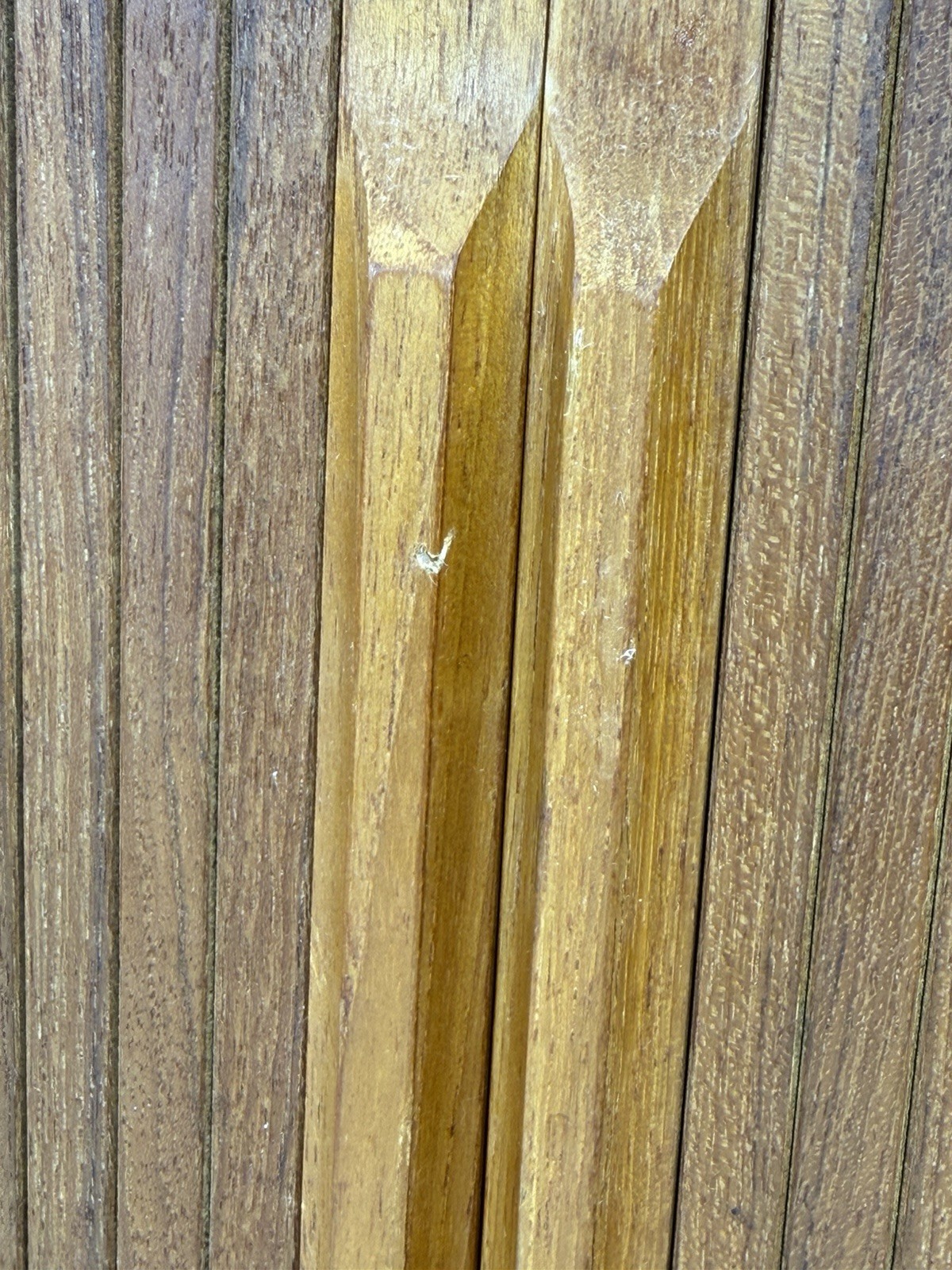Vintage Mid Century Eppco Enterprises Teak Tambour Slide Door Wall Mount Cabinet