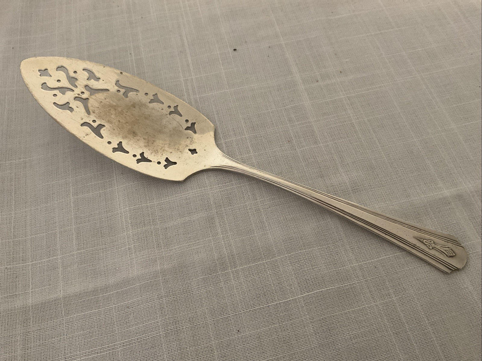 1937 Dorchester Silver Plate Vintage Cake Slice Coronation Commemorative