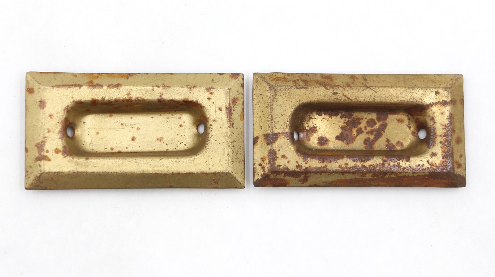Pair of Vintage 3.25 in. Brass Plated Steel Window Sash Lifts