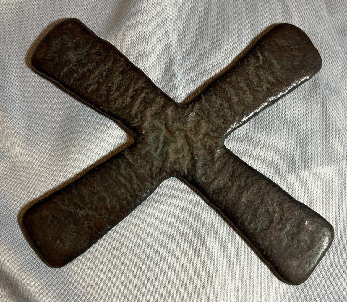 Antique Old Handa Cross Currency Copper Katanga Dem Republic of Congo AFRICA
