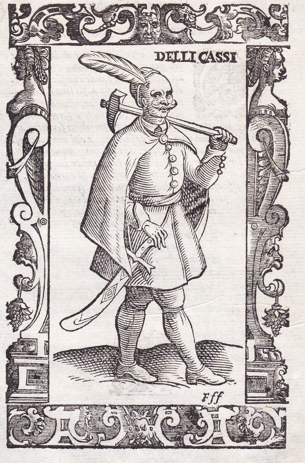 Ottoman Empire Turkish Man Turkey Costume Woodcut Vecellio 1590