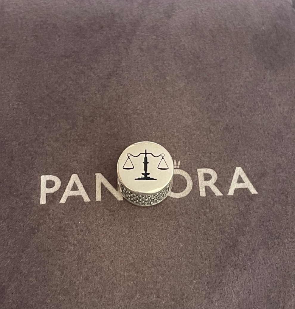 Pandora Law Justice Freedom Charm Exclusive Bead Charm S925 Sterling Silver