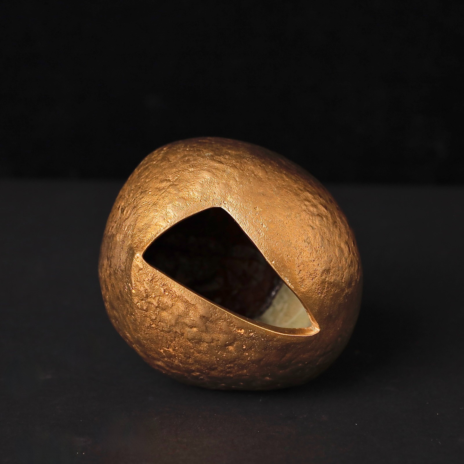 Unique shape Japanese Signed Bronze Vase by a Nitten Artist ZK78