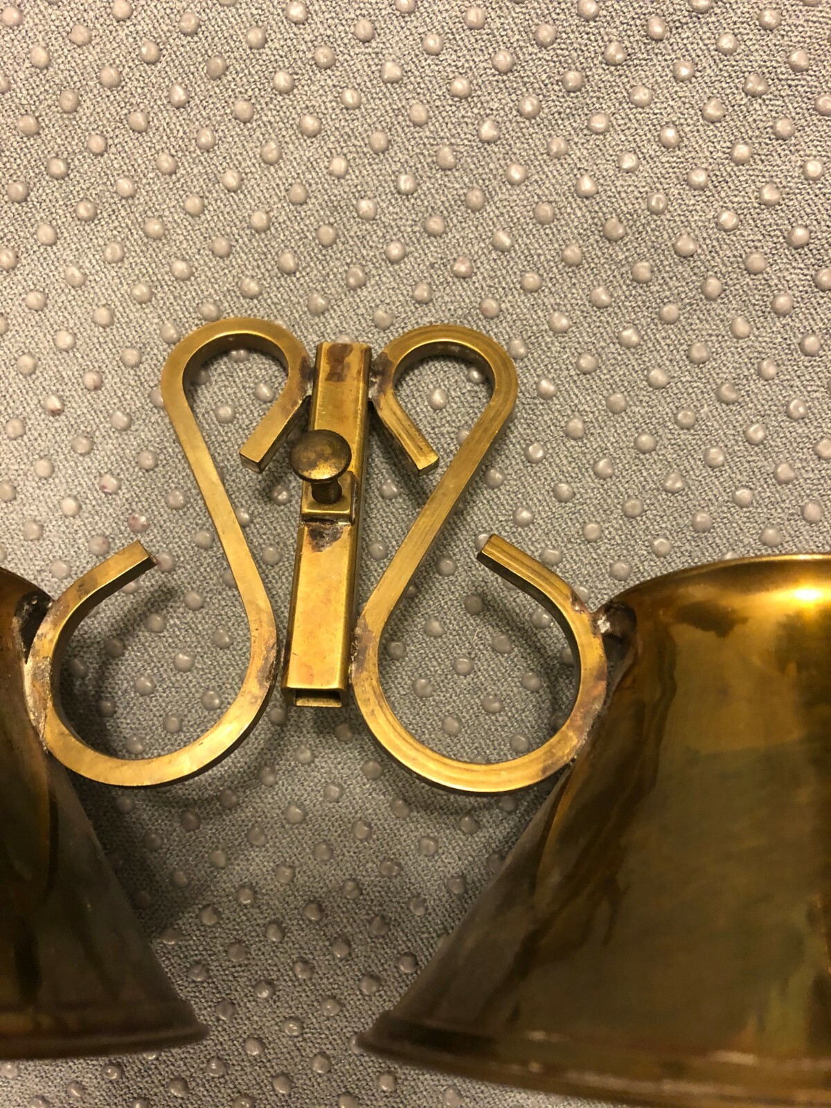 Italian Tole solid brass Lamp dual shade Part Column Salvage vintage