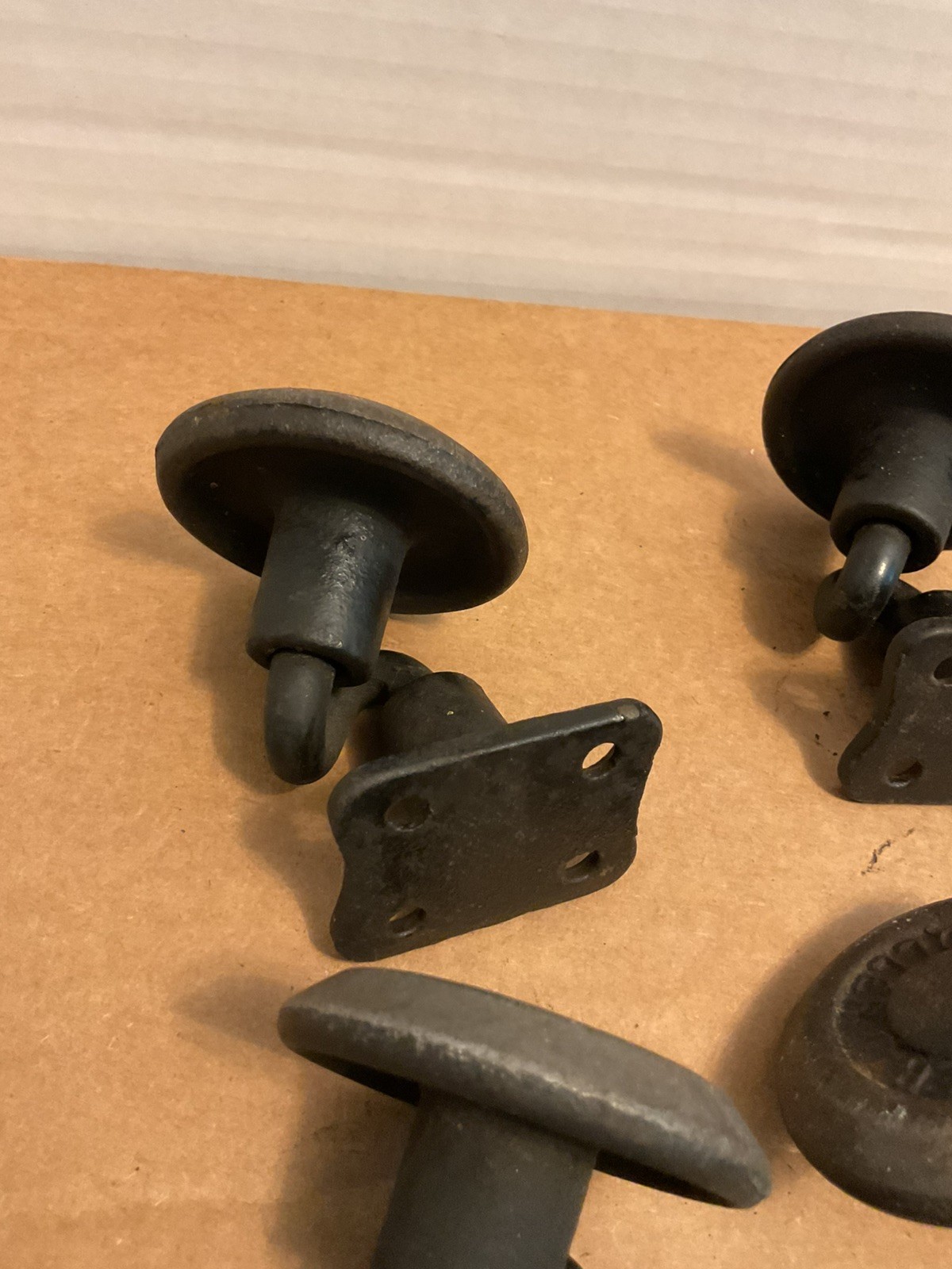 Vintage Roll-Over Rollers Swivel Casters Cast Iron Creepers Industrial Set of 4
