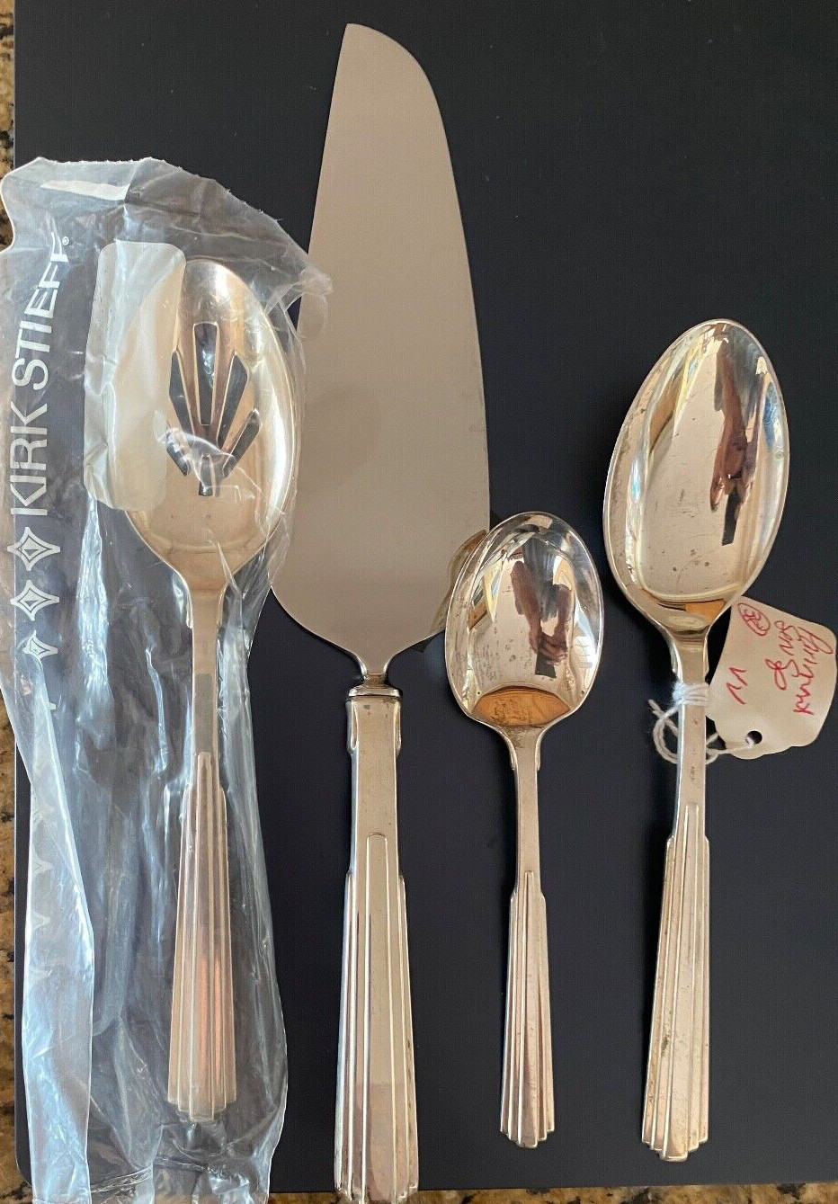 PARAMOUNT BY KIRK STERLING FLATWARE SET OF 4 SERVERS SUPER SHAPE ALL 1 BID