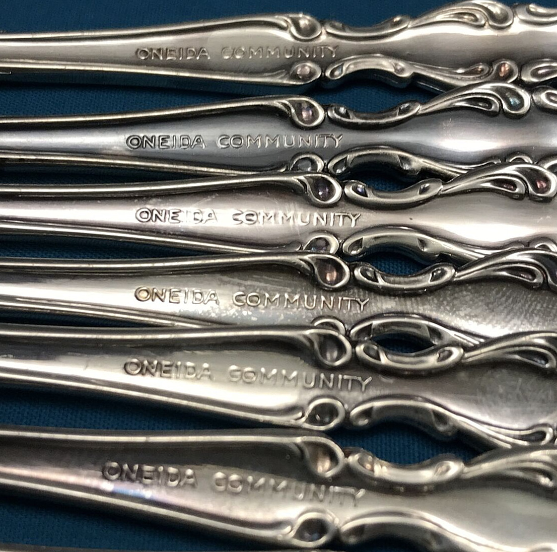 44 Pc 1971 BEETHOVEN Silverplated FLATWARE FORKS & SPOONS Oneida Community