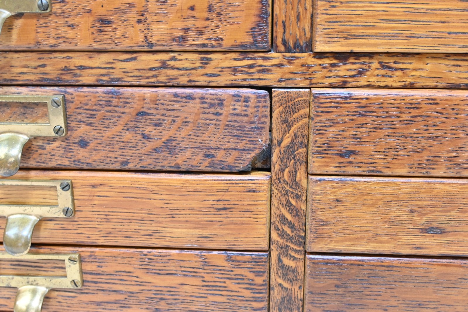 Antique . Library Bureau SoleMakers Oak Wood File Cabinet 24 Drawer Apothecary
