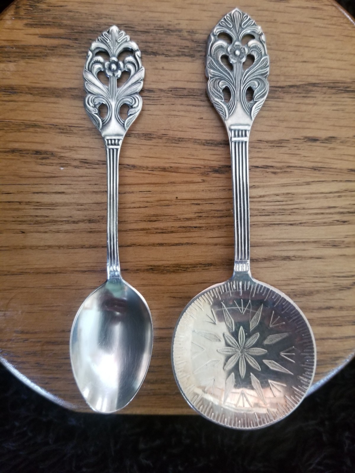 Vintage Swedish EPNS Silverplate Condiment Jam Spoons 4 1/2″