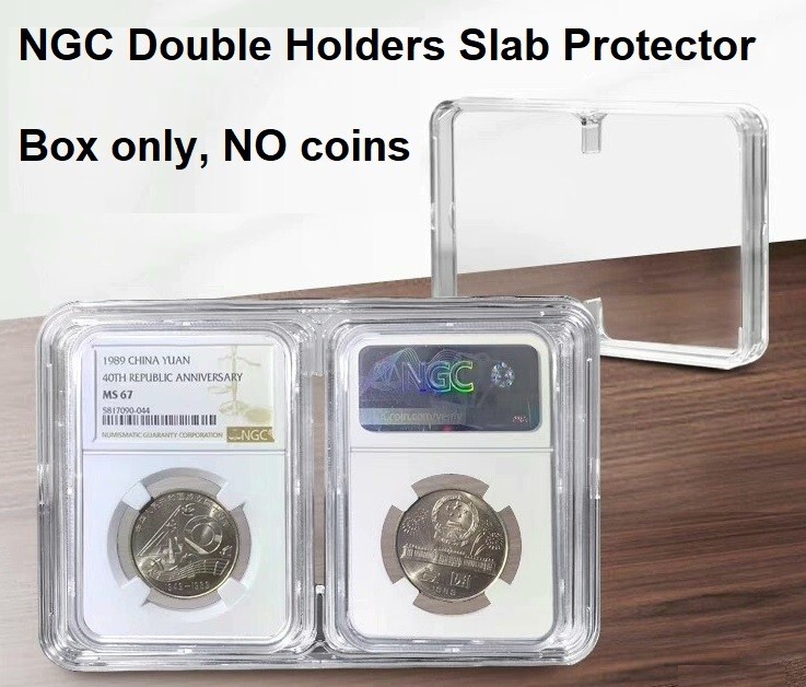 10 Pcs NGC Double Holders Slab Protector Storage Case Anti Tarnish Protection