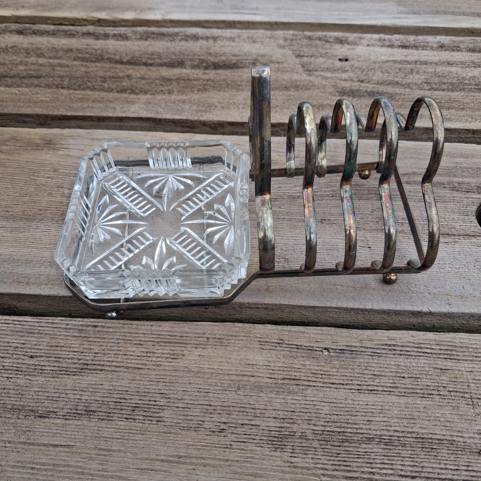 Vintage Silver Plate England Toast/Mail Holder