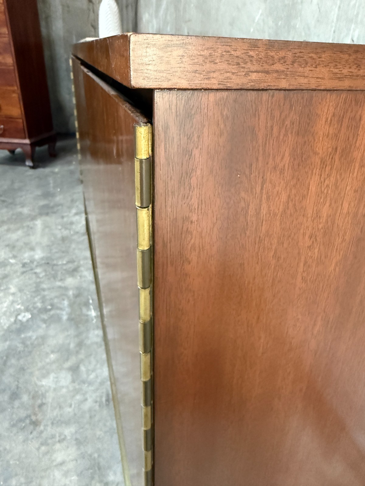 1950s Paul McCobb Irwin Collection Credenza / Server – Mahogany & Brass Base, 72