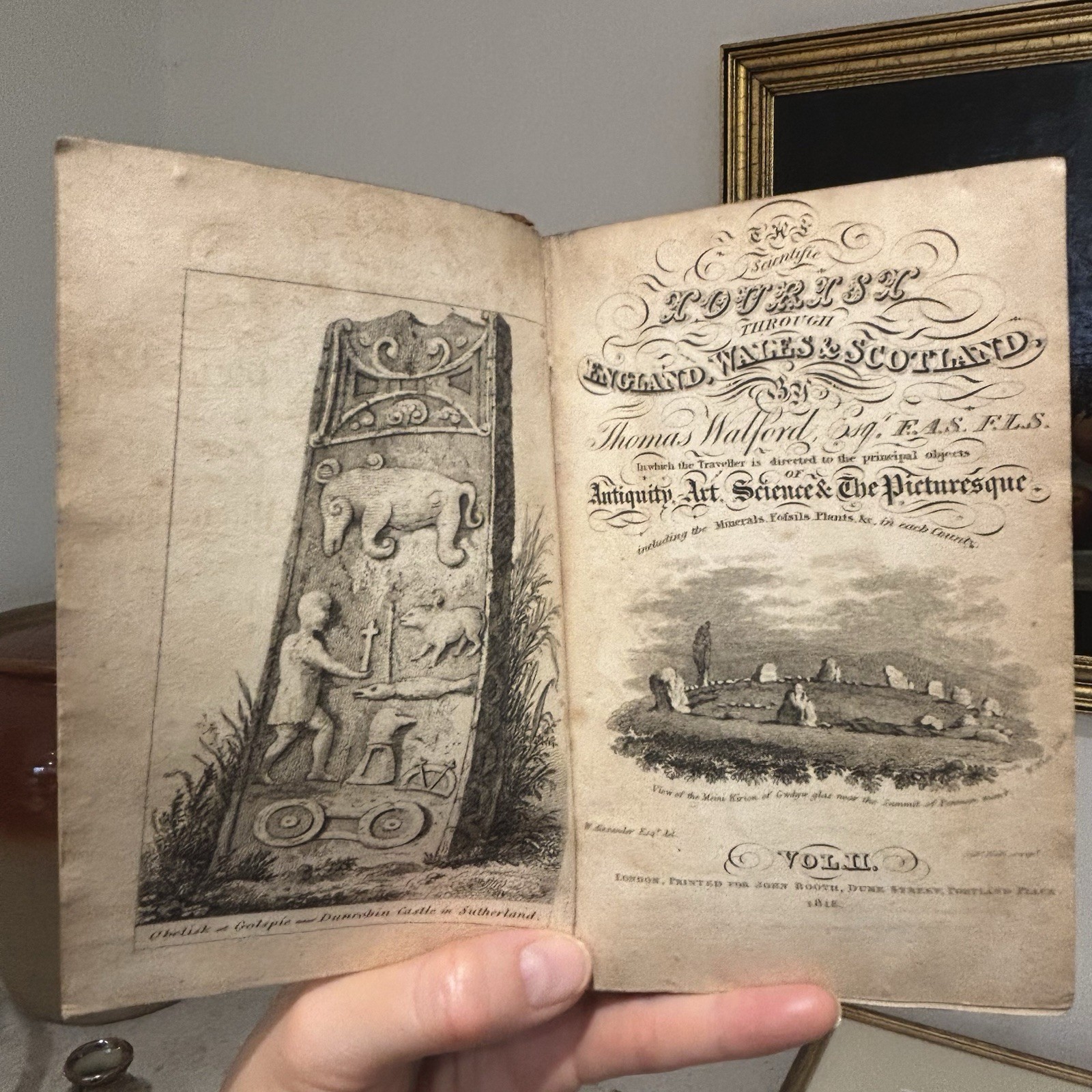 1818 Antique Travel Book – The Scientific Tourist – England Wales Scotland Vol 2