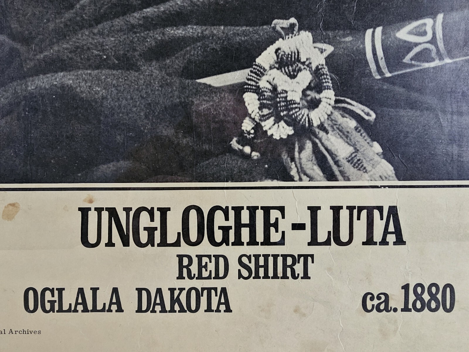 Rare Vintage Antique United Native Americans Poster 35×23 Oglala Dakota