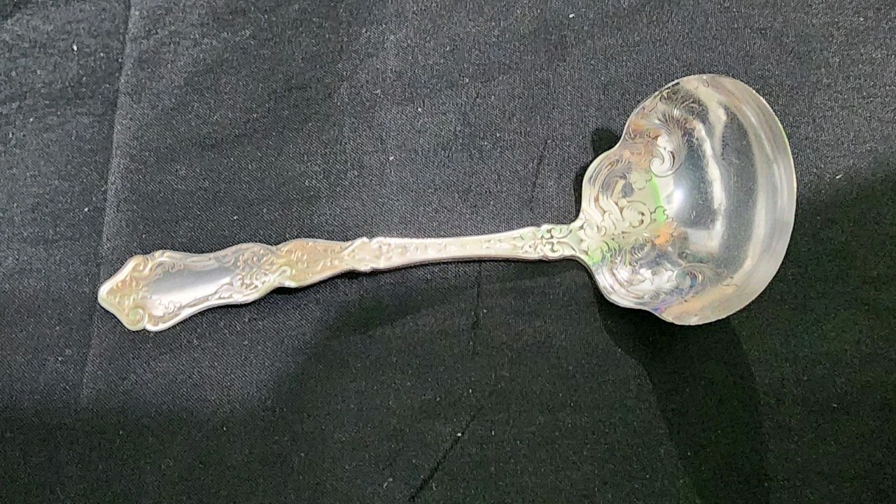 😘 NICE! ANCOR ⚓ROGERS ANTIQUE c1907 ALHAMBRA SILVERPLATED “7 1/4 GRAVY LADLE 🤎