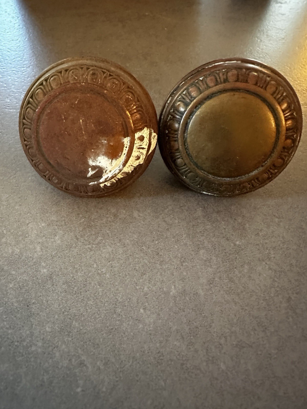 Pair Of Antique Brass Doorknobs
