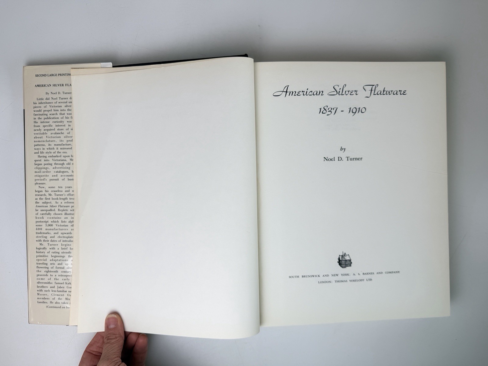 American Silver Flatware 1837-1910; Noel Turner; Sterling; Hardcover with DJ
