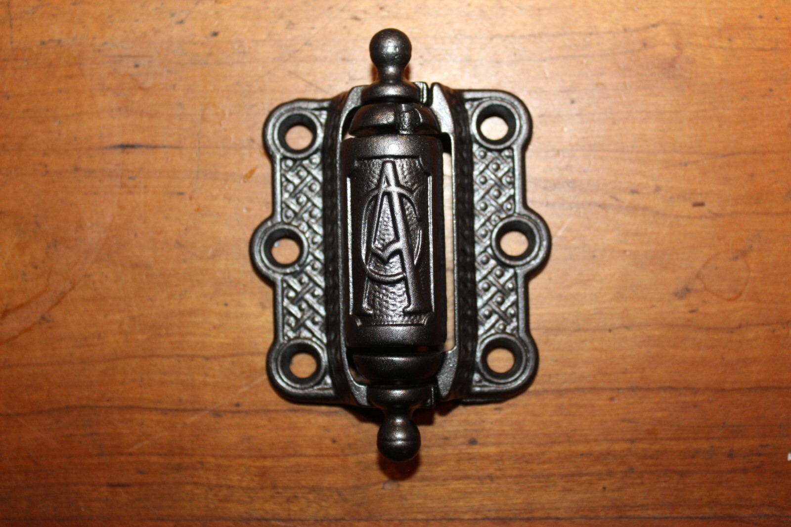 Restored Antique Cast Iron Arcade MFG Spring Loaded Screen Door Hinge D-3