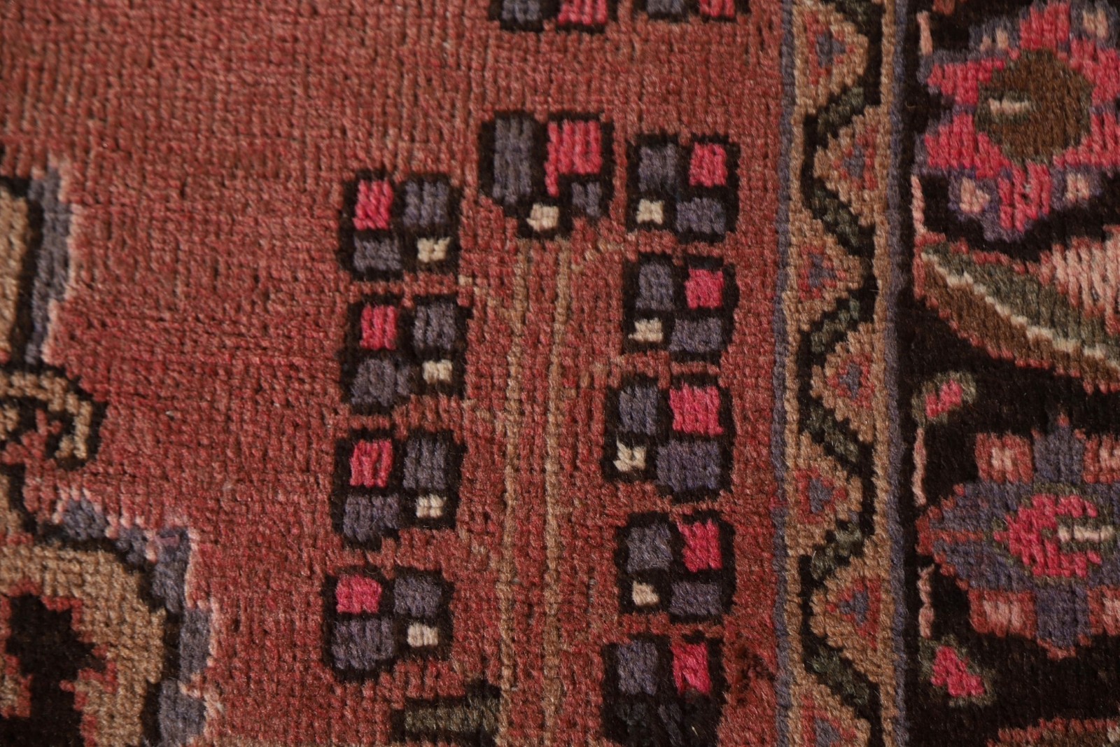Geometric 13 ft Runner Rug 3×13 Wool Handmade Traditional Hallway Carpet