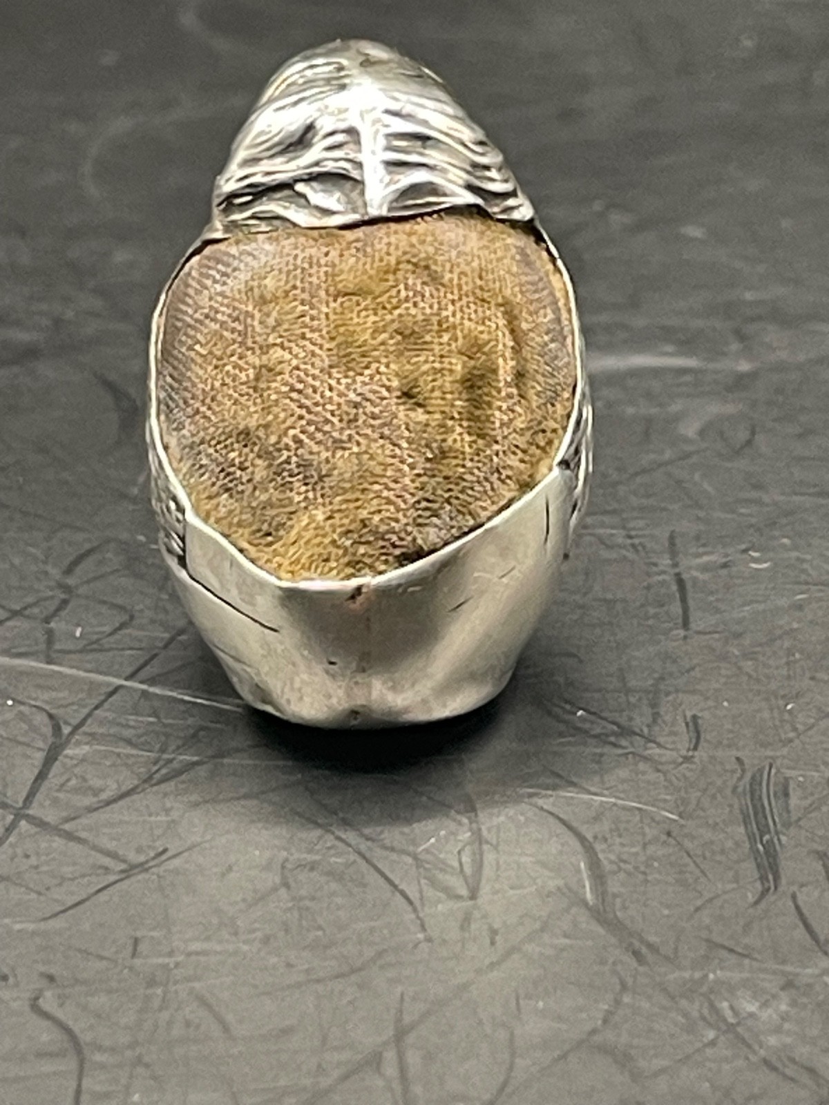 Pin cushion Solid Silver chick Antique Sampson Mordan Chester 1908