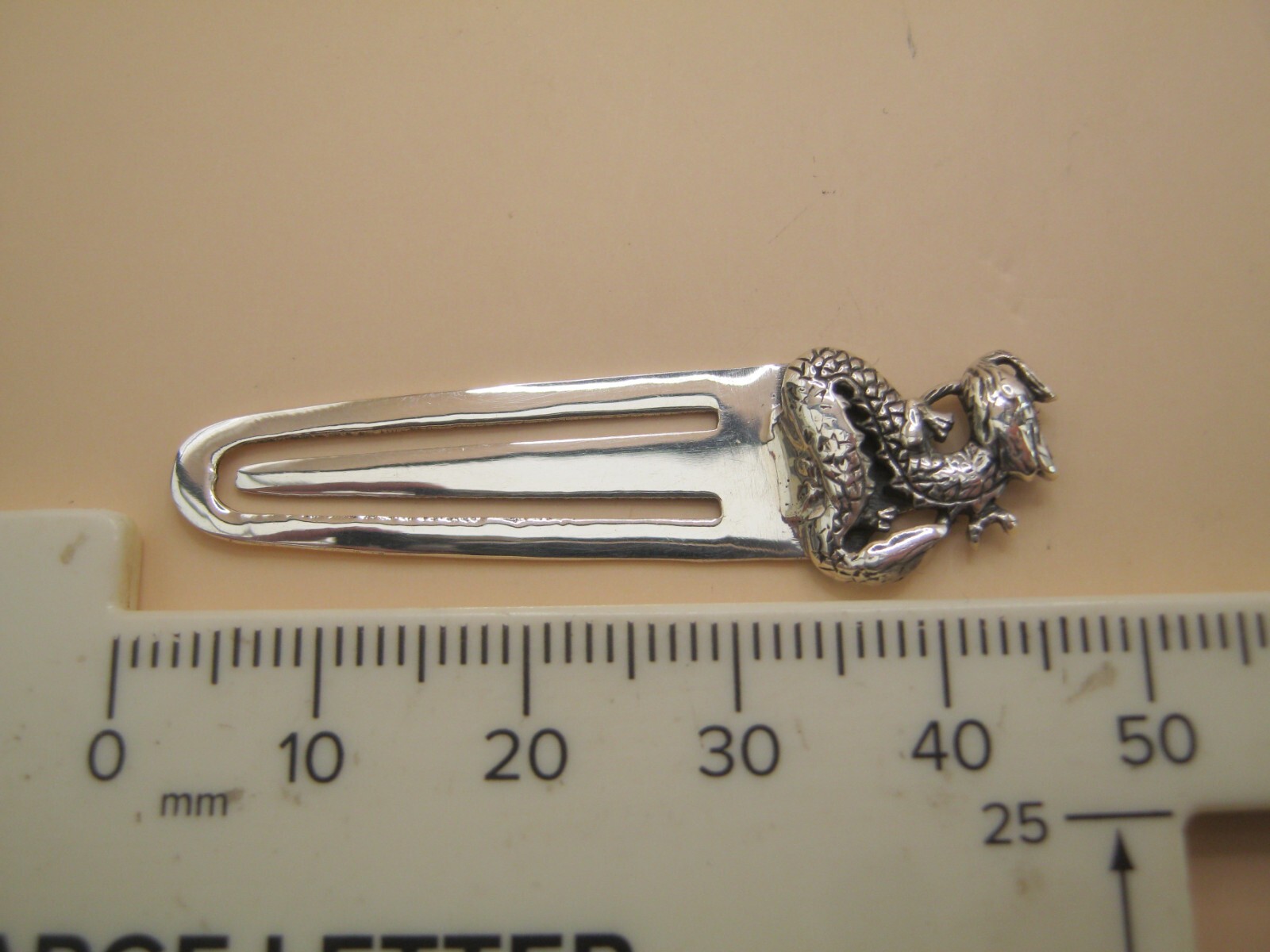 Unusual Solid Silver 925 Bookmark With Dragon Topper – GOT – Paper Money Clip