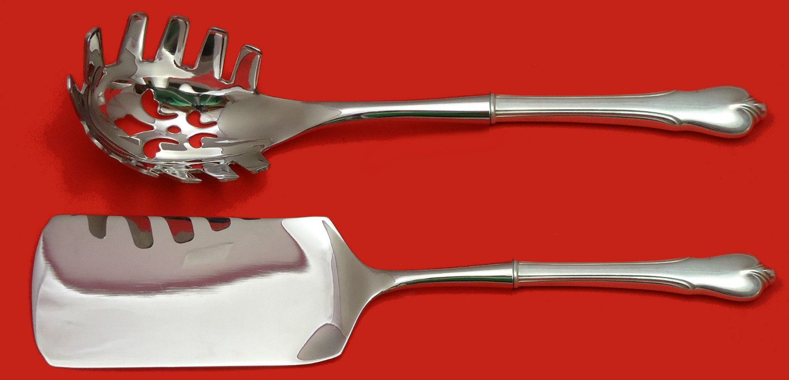 Grand Colonial by Wallace Sterling Italian Pasta Server Set 2pc HHWS Custom